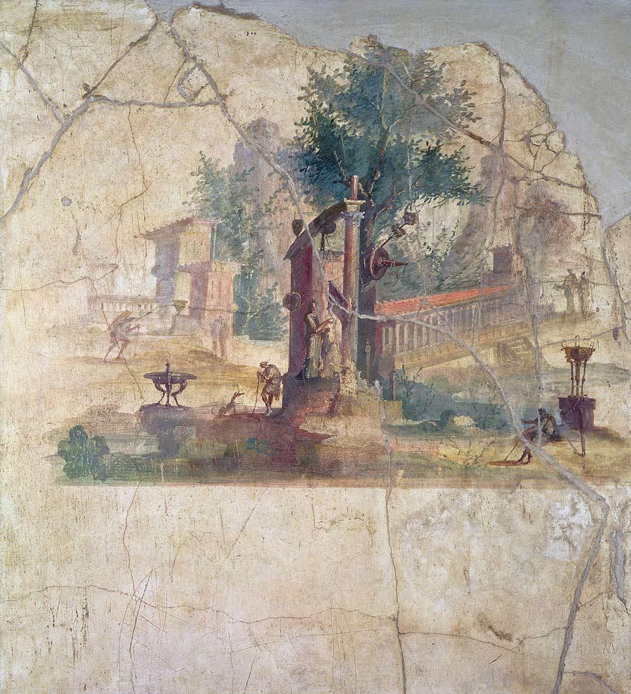 Sacro-idyllic Landscapefrom the Villa of Agrippa at Boscoreale from Anonymous painter