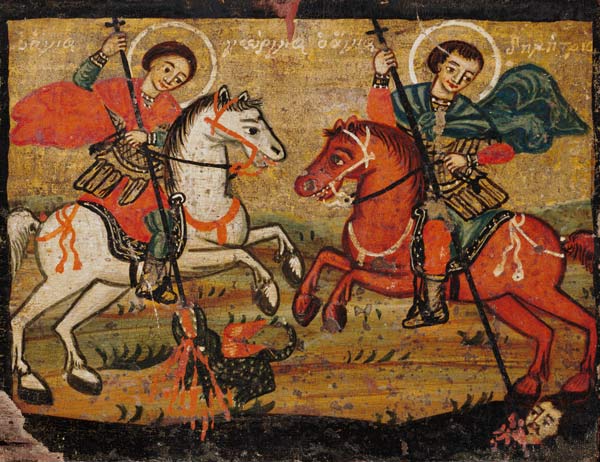 St.George and St.DemetriosGreek (provincial) from Anonymous painter