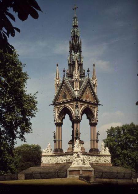 The Albert Memorial from Albert Hall 1872 (photo) from Anonymous painter