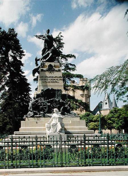 Alcazar Gardens monument to heroes of 1808 from Anonymous painter