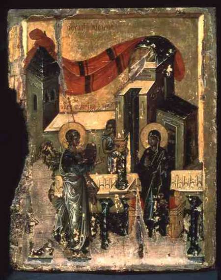 Byzantine icon of the Annunciation (14th century) from Anonymous painter