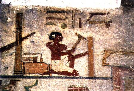 Carpenter's Workshop, detail from a tomb wall painting,Egyptian from Anonymous painter