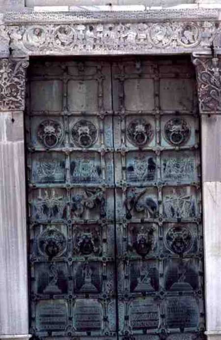 Cathedral Door on the West Facade from Anonymous painter