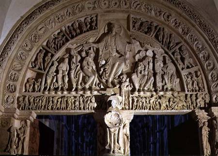 Central nave portal of the narthextympanum depicting Christ Enthroned from Anonymous painter