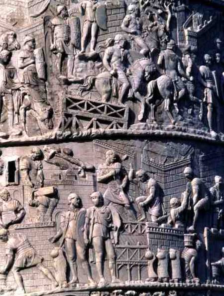 The Construction of a Roman Campfrom Trajan's Column from Anonymous painter