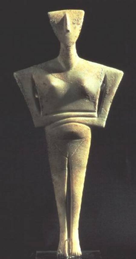Cycladic female figurefrom the Island of Amorgo from Anonymous painter