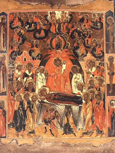 The Dormition and Assumption of the Mother of GodRussian icon from Moscow from Anonymous painter