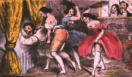 Exhibition of Female Flagellants, published by William Dugdale from Anonymous painter