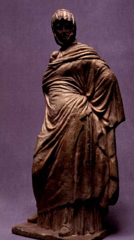 Female statuette, Boeotian from Tanagra,Greek from Anonymous painter