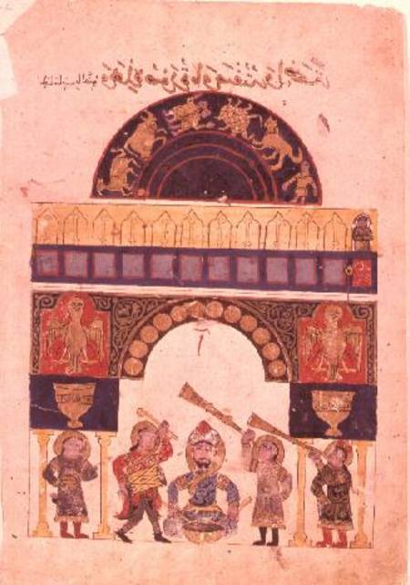 An Indian astrological chart depicting signs of the eastern Zodiac from Anonymous painter