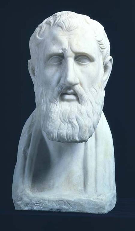 Portrait bust of Zeno of Citium (334-262 BC) from Anonymous painter