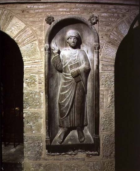 Relief of a man dressed in a toga holding a bookfrom the ambulatory from Anonymous painter