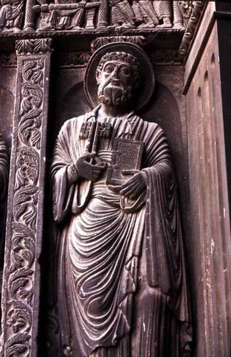 Relief sculpture of St. Peter from the Facade of St. Trophime from Anonymous painter