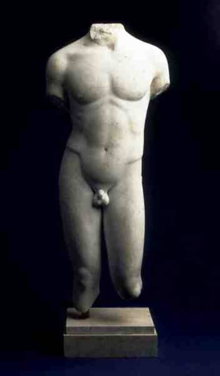 Roman male torso of a youthful figure from Anonymous painter