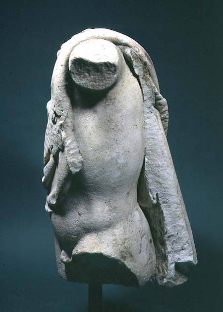 Roman marble torso of a satyr of faun (side view with skin draped over nearest shoulder) from Anonymous painter