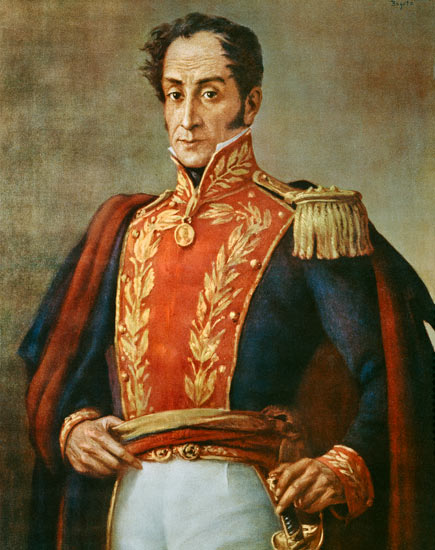 Simon Bolivar (1783-1830) (chromolitho) from Anonymous painter