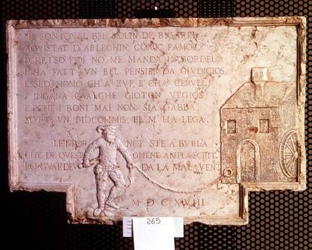 Stone from the house of Tristano Martinelli from Anonymous painter