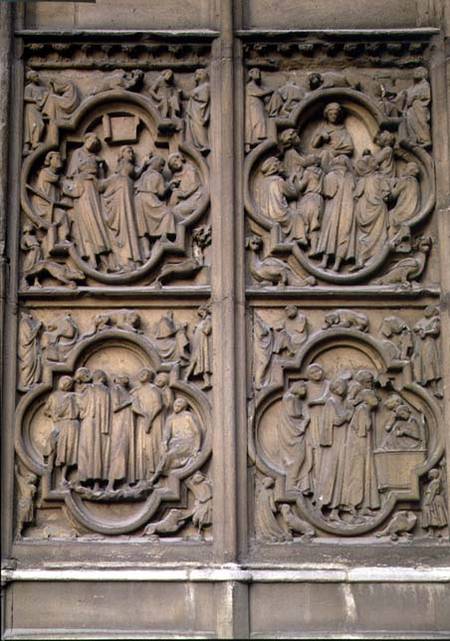 he 'Student' reliefs, from the lower zone of the south transept portal, depicting The Life of St. St from Anonymous painter