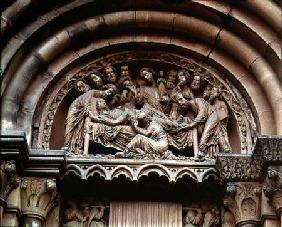 The Dormition of the Virgintympanum from the double portal of the south transept