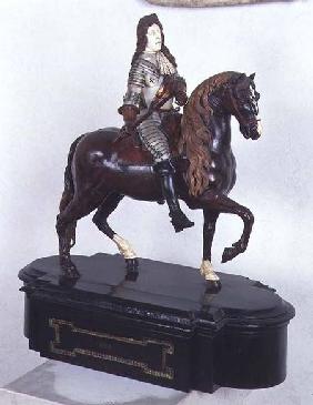 Francesco I on horseback, sculpture, Italian