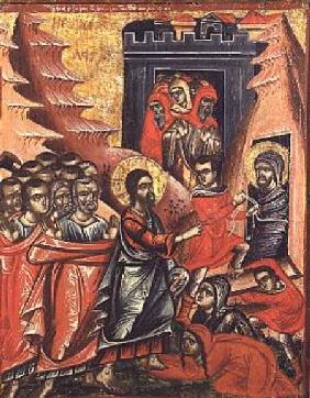 Raising of LazarusGreek Icon from Epirus