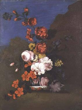 Still Life of Flowers (one of a pair)