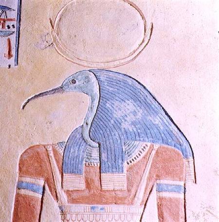 Thot, the Ibis-headed scribe and vizier of the gods from Anonymous painter