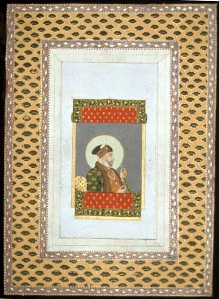 Window portrait of 'Aziz-ud-Din 'Alamgir IIEmperor of India 1754-60 Mughal from Anonymous painter