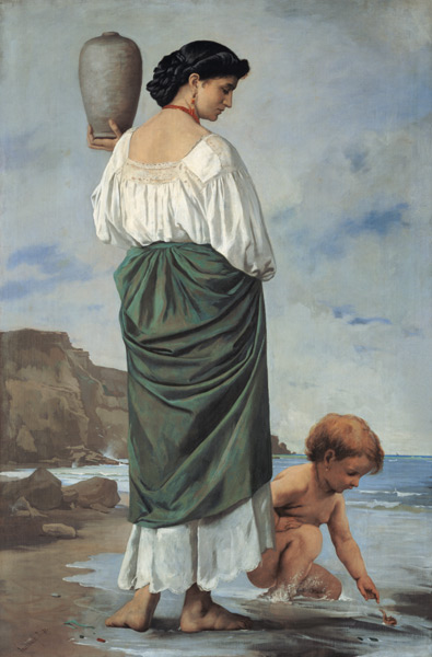 On the beach from Anselm Feuerbach