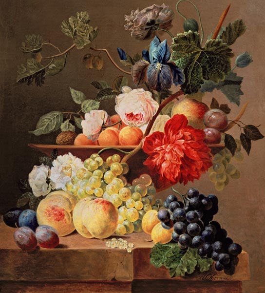 Still life with fruit and flowers from Anthony Obermann