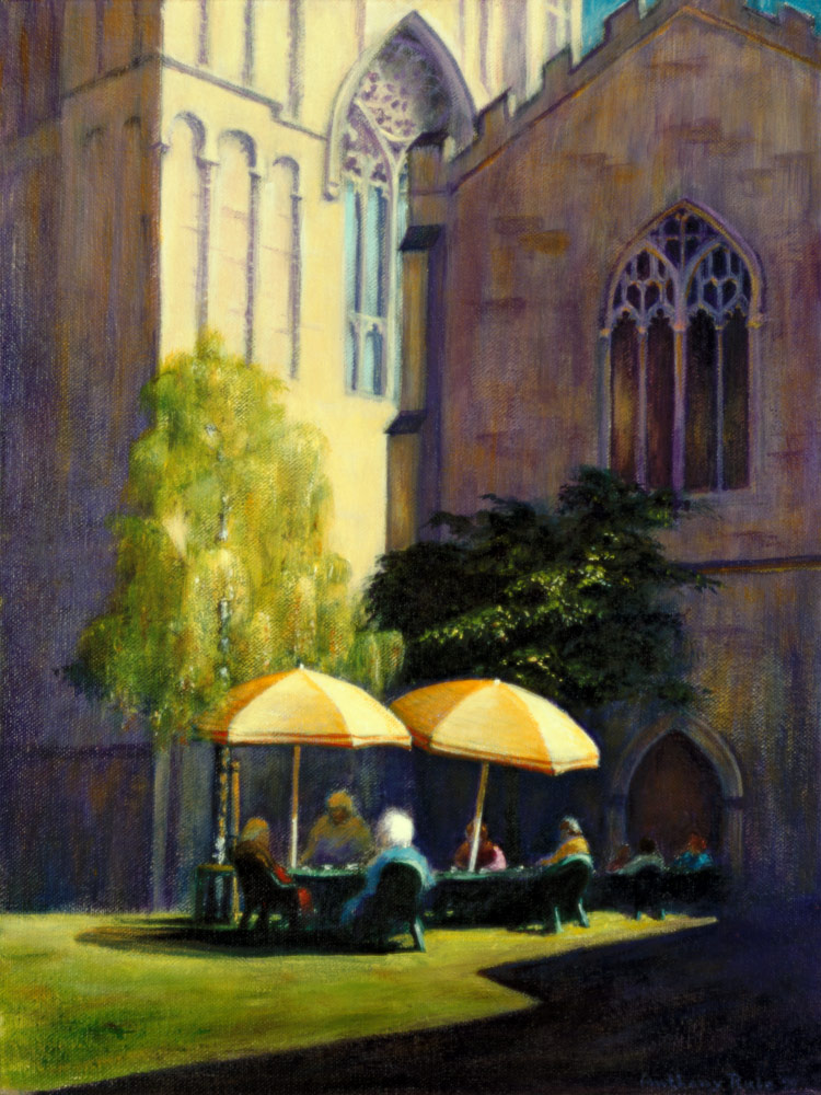 Refectory Garden, Exeter Cathedral, 1999 (acrylic on paper)  from Anthony  Rule
