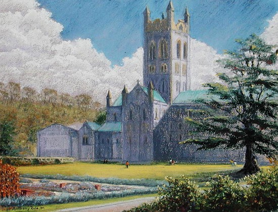 Early Spring, Buckfast Abbey, 2001 (pastel on paper)  from Anthony  Rule