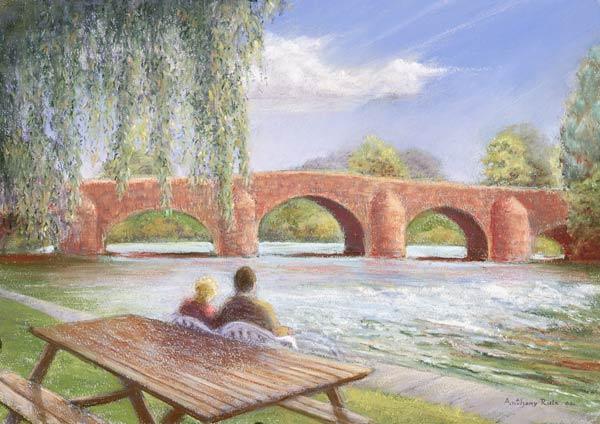 Bridge over troubled water, 2002 (pastel on paper) 