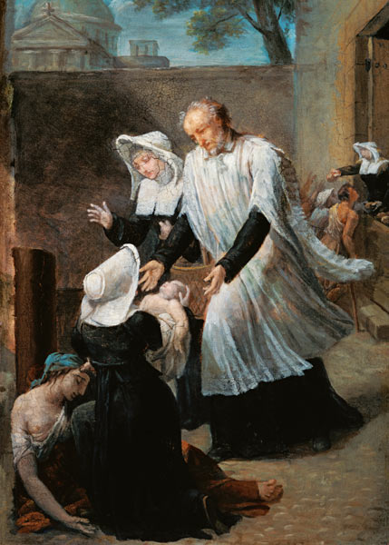 St. Vincent de Paul Helping the Plague-Ridden from Antoine Ansiaux