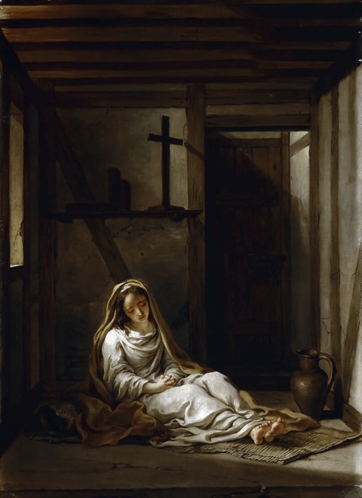 Saint Thaïs in her cell from Antoine Coypel