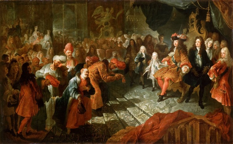 Louis XIV receiving the Persian Ambassador in the Galerie des Glaces at Versailles, 19th February 17 from Antoine Coypel