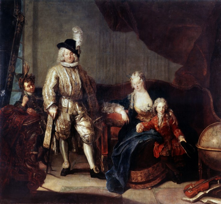 Portrait of Baron von Erlach with his Family from Antoine Pesne