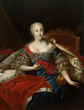 Portrait of Johanna-Elizabeth, Electress of Anhalt-Zerbst (1712-1760), Mother of Catherine II