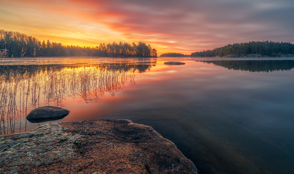 Vättern Lake ,before sunrise , Sweden. from Anton Calpagiu
