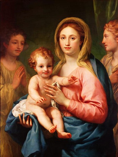 Madonna and Child with Two Angels, 1770-73 from Anton Raffael Mengs
