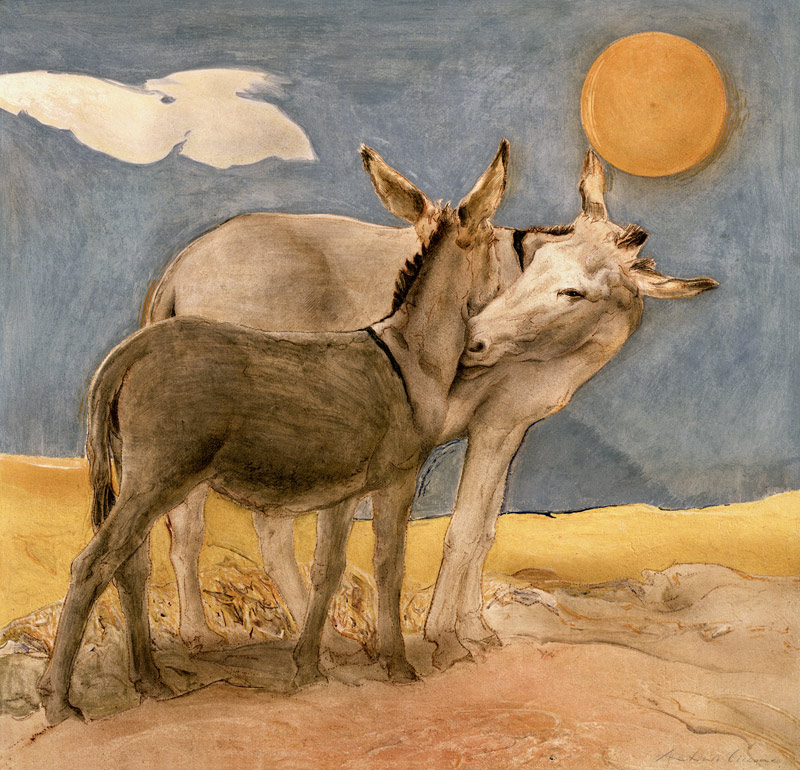 Donkeys, 1989 (fresco)  from Antonio  Ciccone