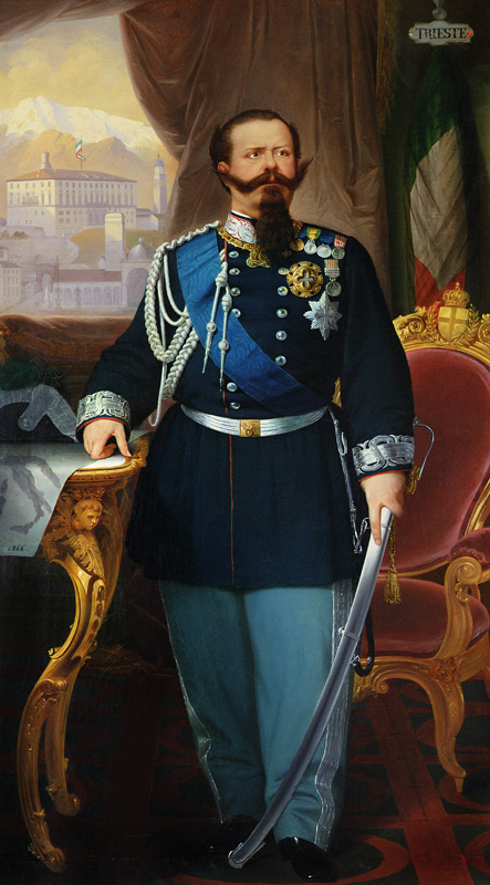 Portrait of Victor Emmanuel II (1820-78) King of Sardinia and Italy from Antonio Dugoni