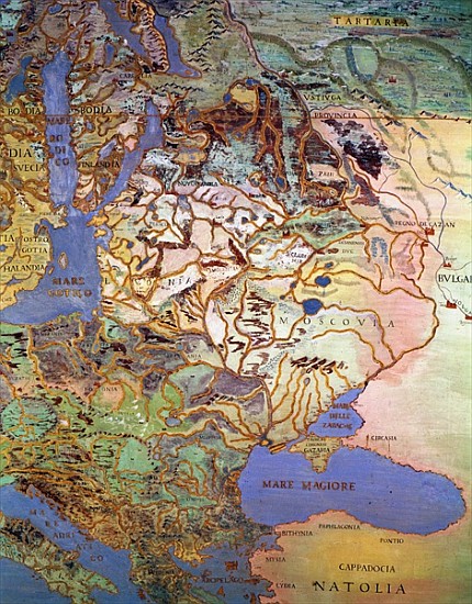 Map of Central Europe, from the ''Sala Del Mappamondo'' (Hall of the World Maps) from Antonio Giovanni de Varese