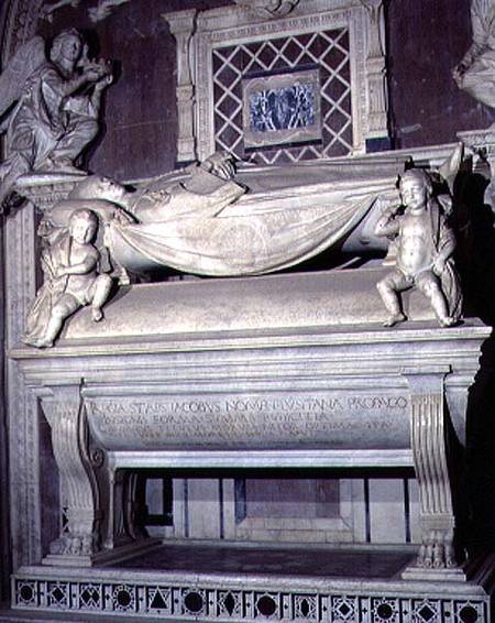 The Tomb of the Cardinal of Portugal, detail from Antonio Rossellino