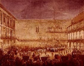 Arrival of the princess Amalie of Saxony in Padua. Festive evening. from Antonio Stom