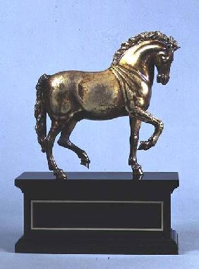 Gilt bronze walking horse, cast from a model Giovanni Bologna (1529-1608)