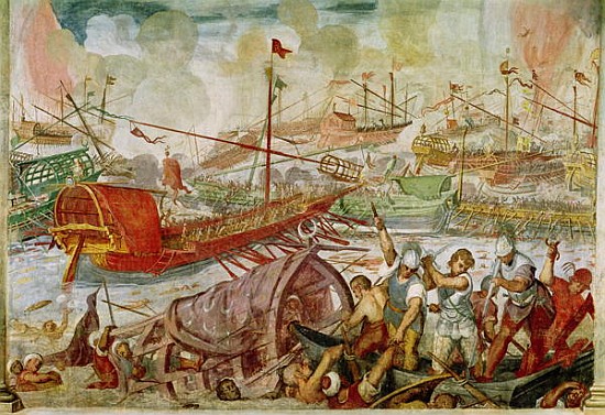 The Battle of Lepanto, October 1571 from Antonio Vassilacchi