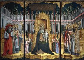 Vivarini, Antonio (c.1415 - 1476/84) and Giovanni d''Alemagna (died 1450). ''Enthroned Madonna with