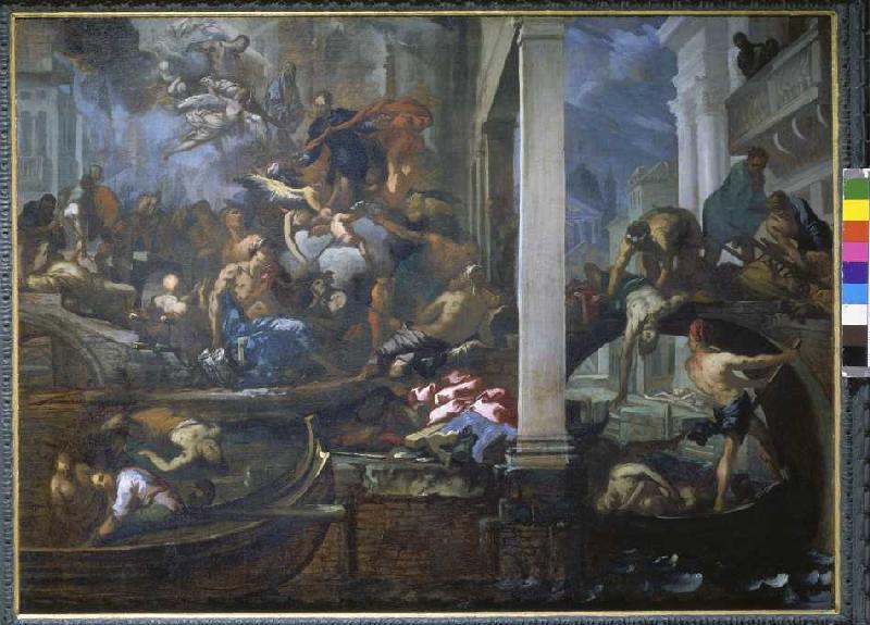 The plague in Venice from Antonio Zanchi