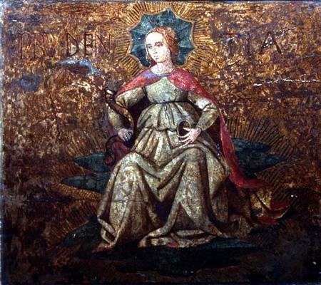 Allegory of Prudence, end panel of a cassone from Apollonio  di Giovanni